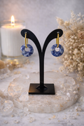 Boucles d’oreilles - Disque bleu et blanc