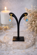 Boucles d’oreilles - Fleurs bleu