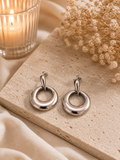 Boucles d’oreilles- Anneaux argentés