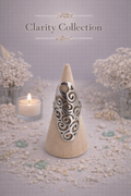 Bague - Argentée motifs spirales