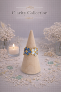 Bague - Fleurs bleues