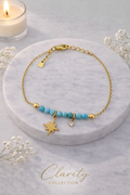 Bracelet - Perles bleu et etoile