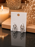 Boucles d’oreilles- Coeurs argentés