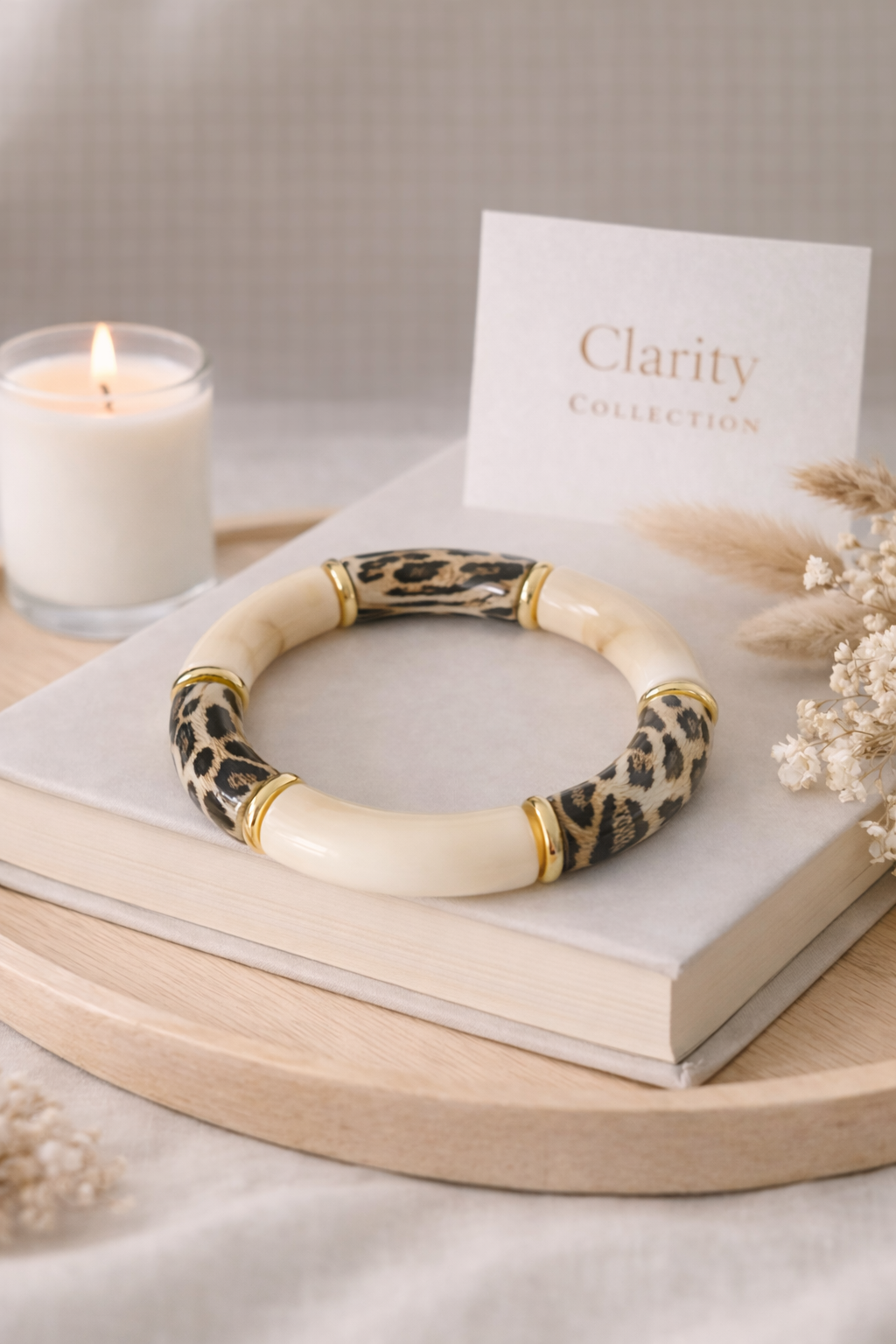 Bracelet - Moitié leopard et blanc