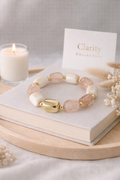 Bracelet - Pierres blanches et roses