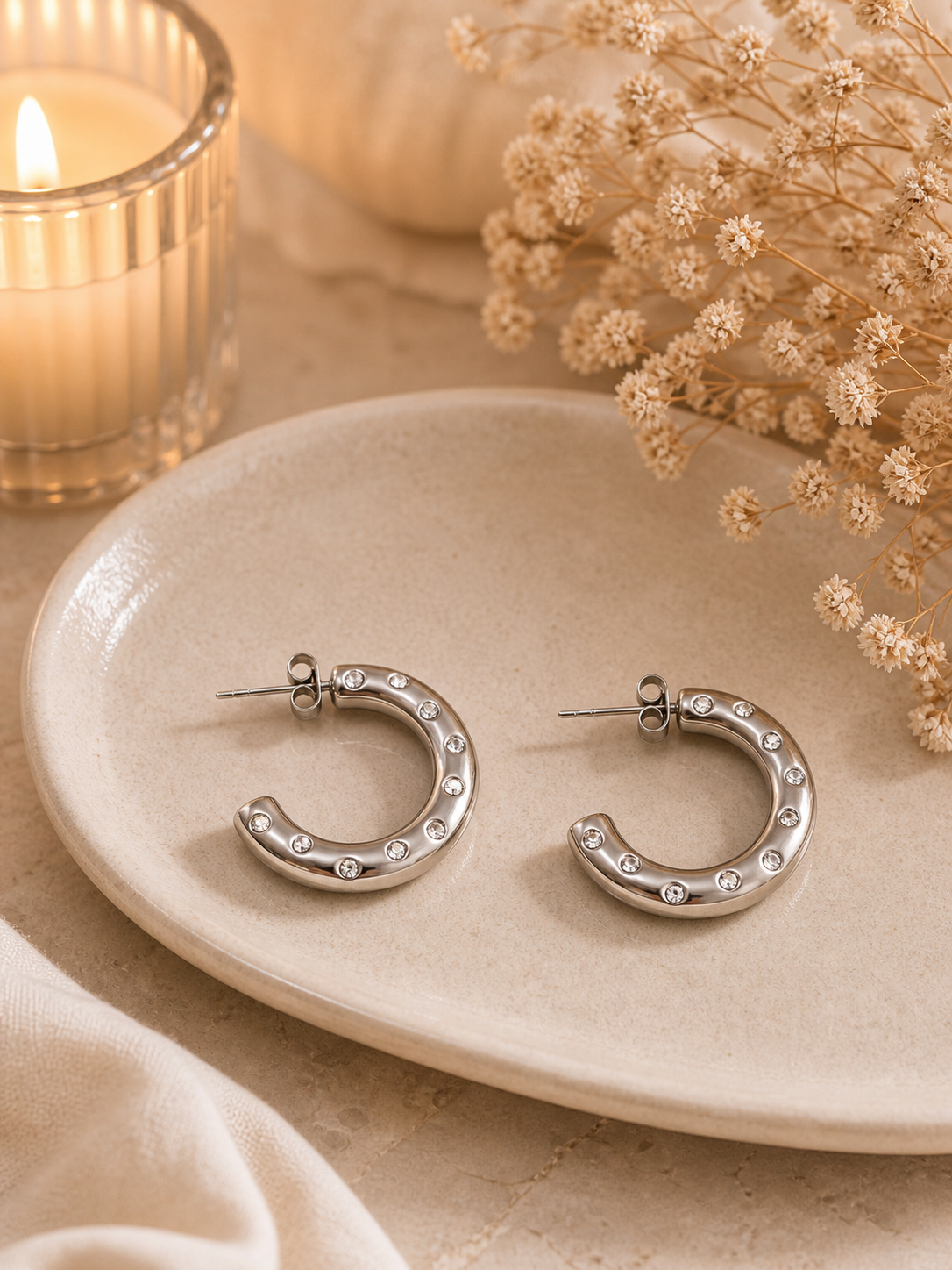 Boucles d’oreilles - Anneaux argentés