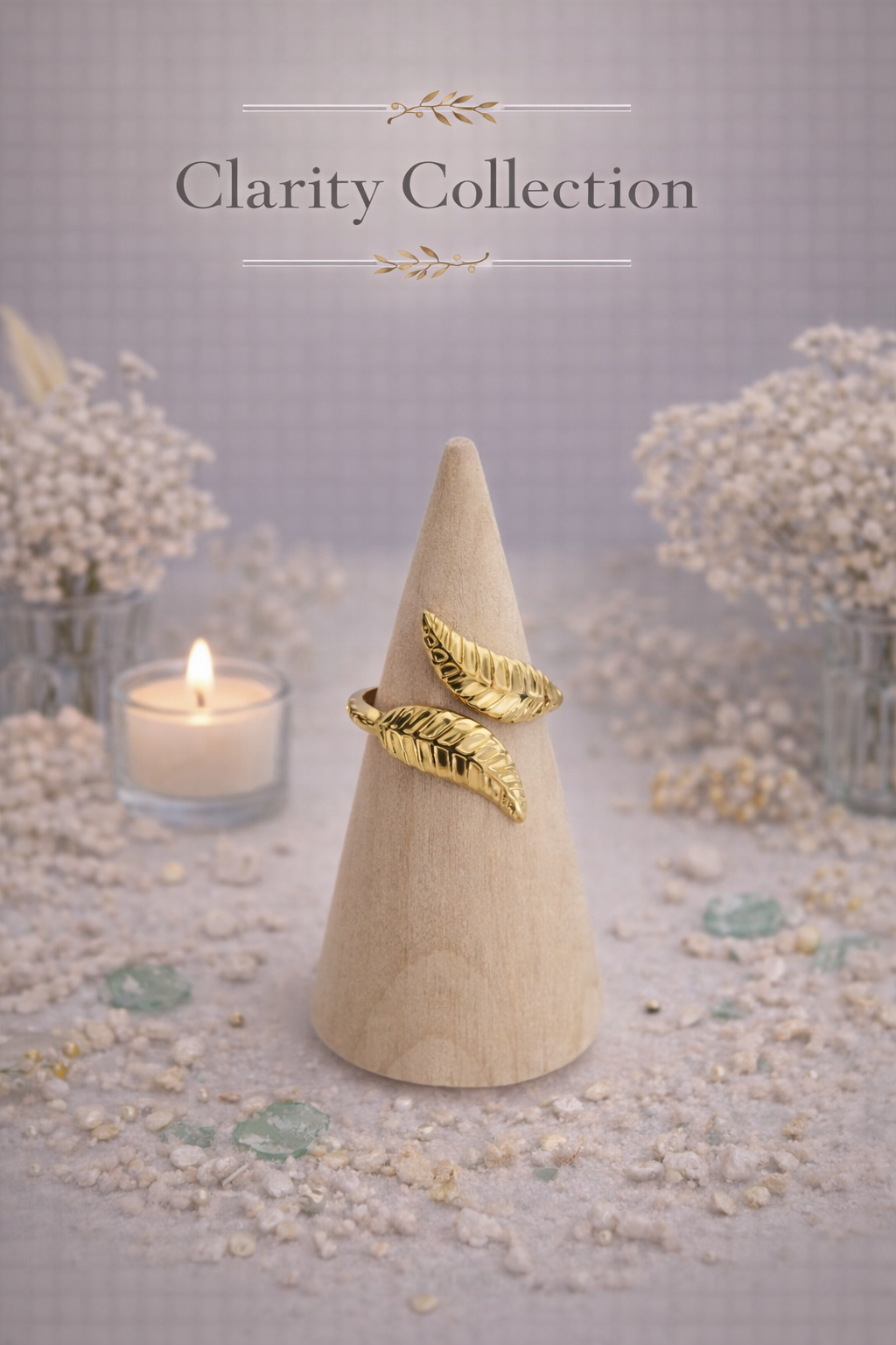 Bague - Feuilles dorées