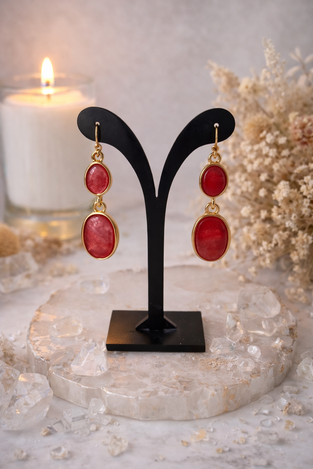 Boucles d’oreilles - doubles pendentifs