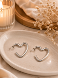 Boucles d’oreilles - Coeurs argentés