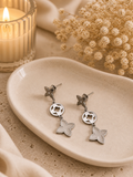 Boucles d’oreilles - Fleur argenté