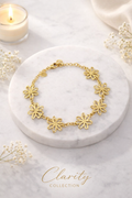 Bracelet - Fleurs dorées