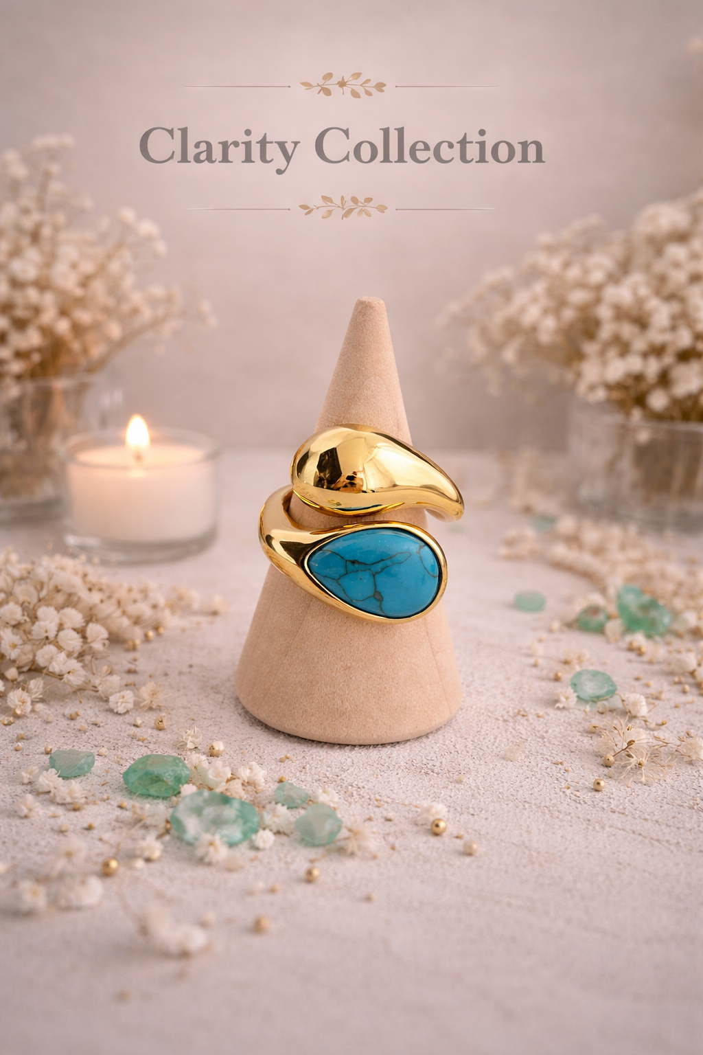 Bague - Turquoise et doré