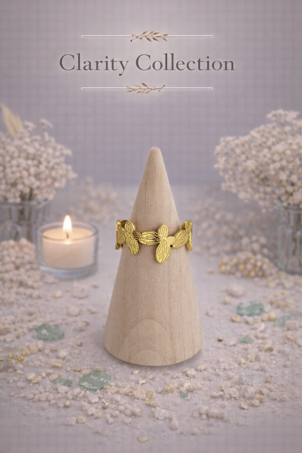 Bague - Papillon doré