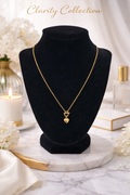 Colier - petit pendant coeur doré