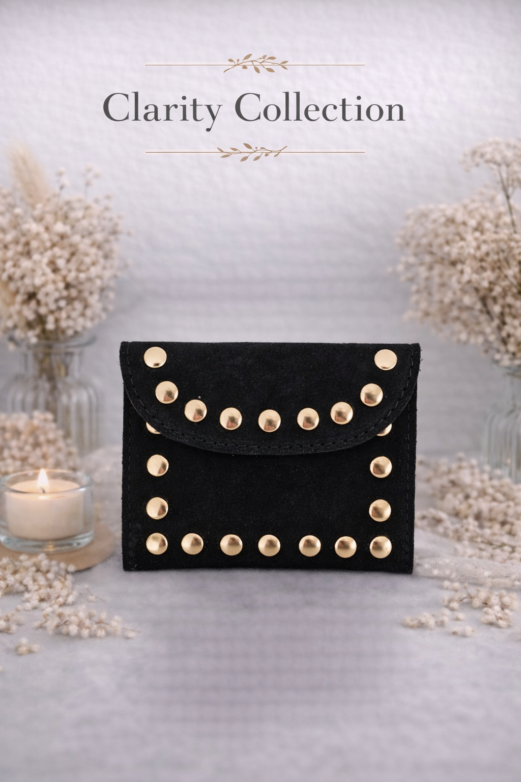 Porte monnaie - avec clous dorés