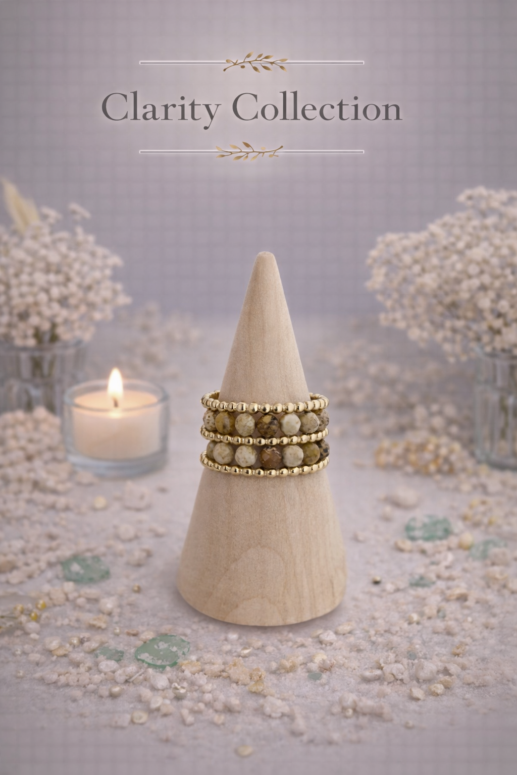 Bague - petites pierres marrons