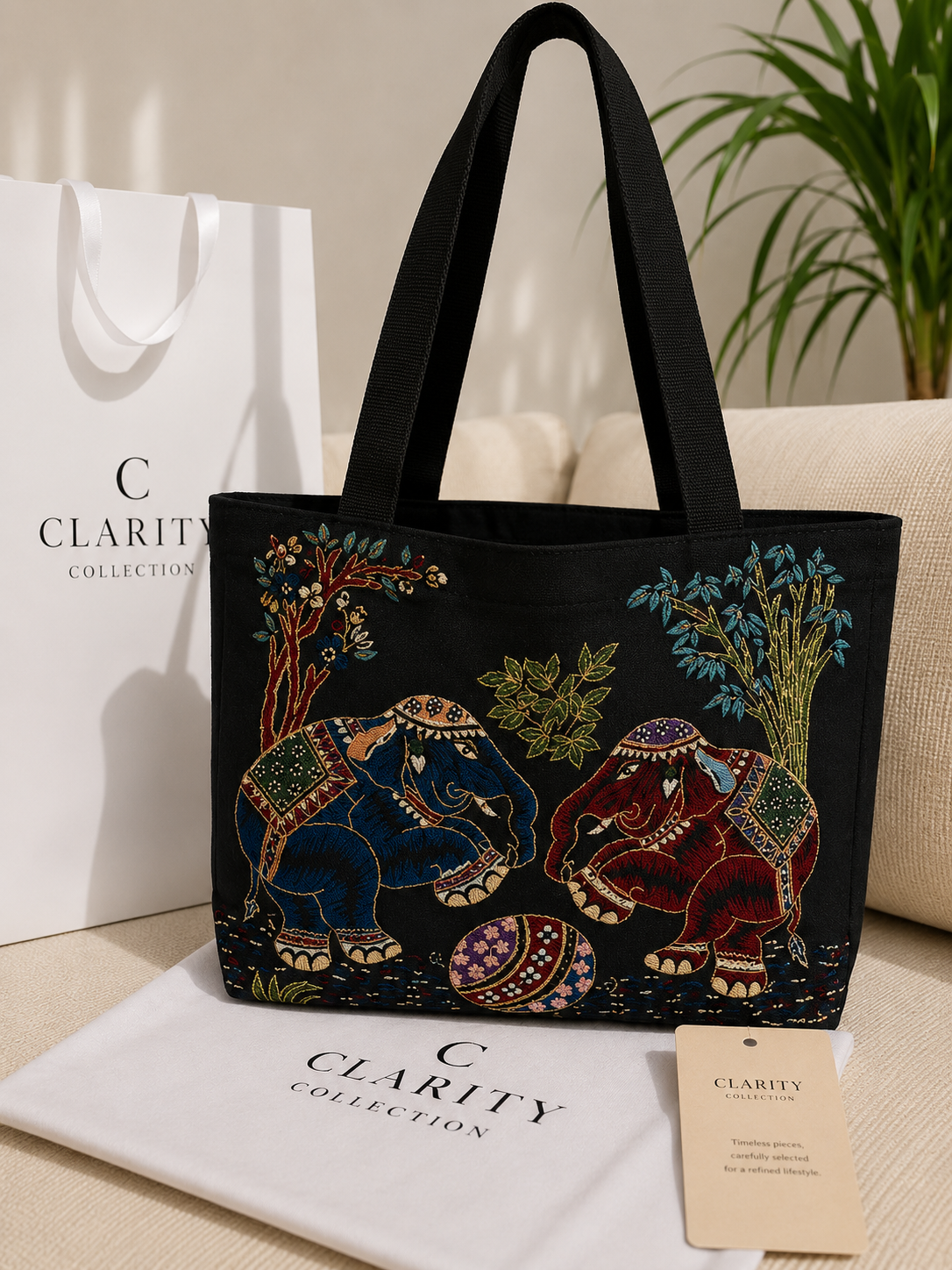 Sac à main - Elephant brodé