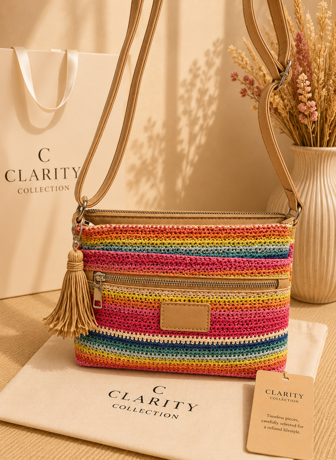 Sac à main - Multicolore 20cm hauteur x 13cm largeur