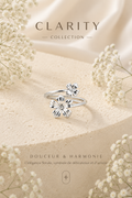 Bague - Fleurs argentées