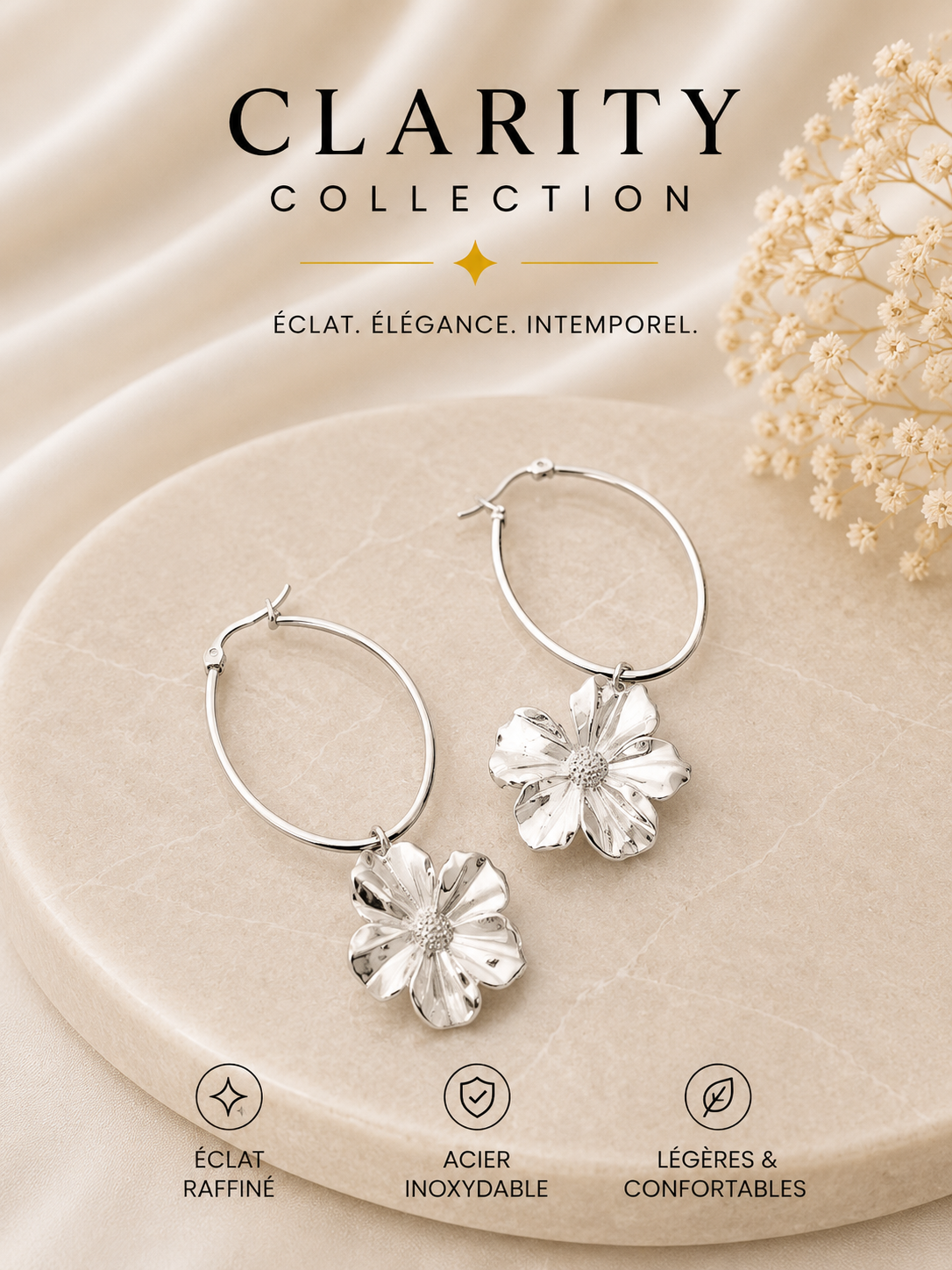 Boucles d’oreilles - Fleurs 5 petales