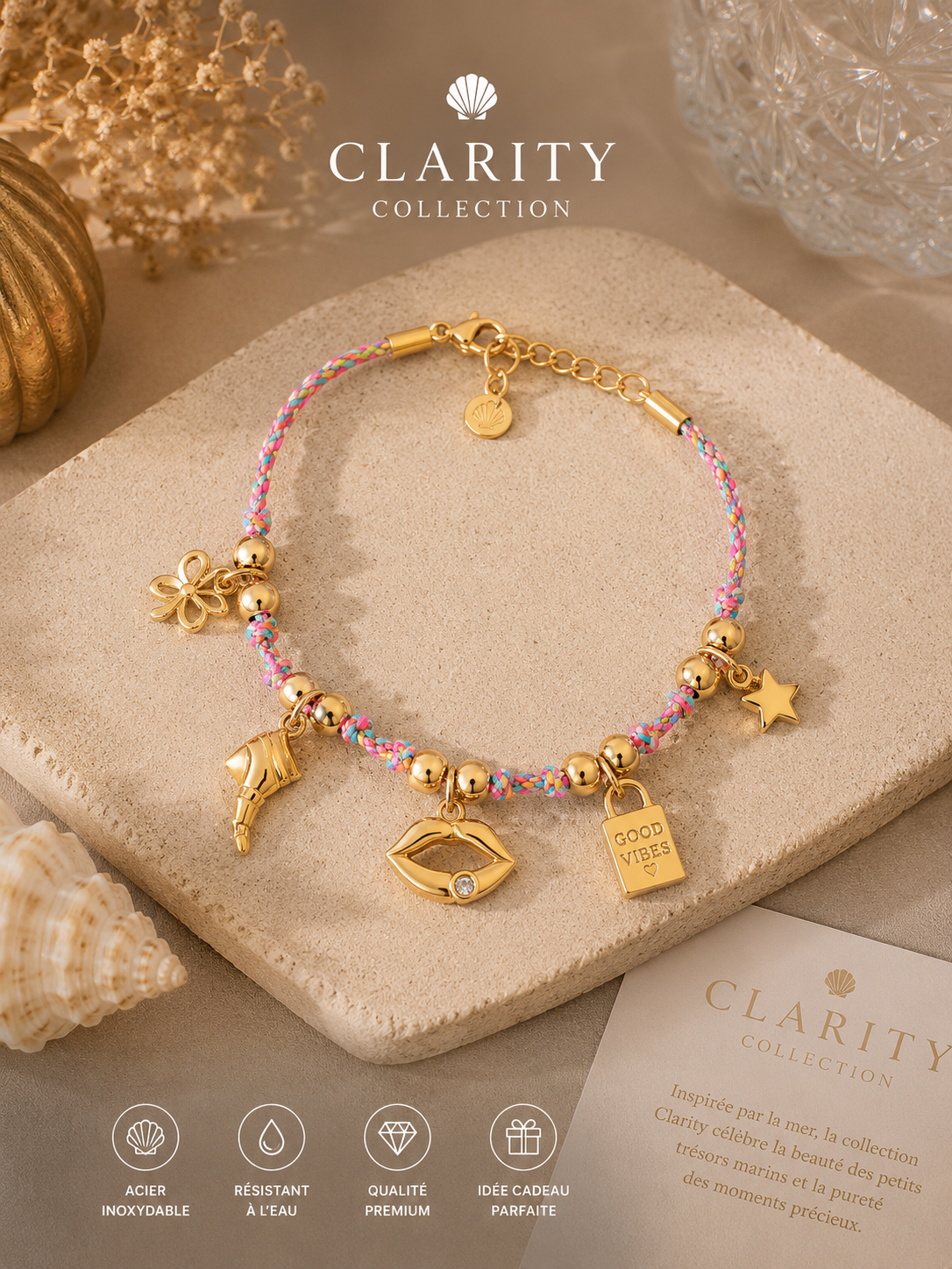 Bracelet - Breloques dorées