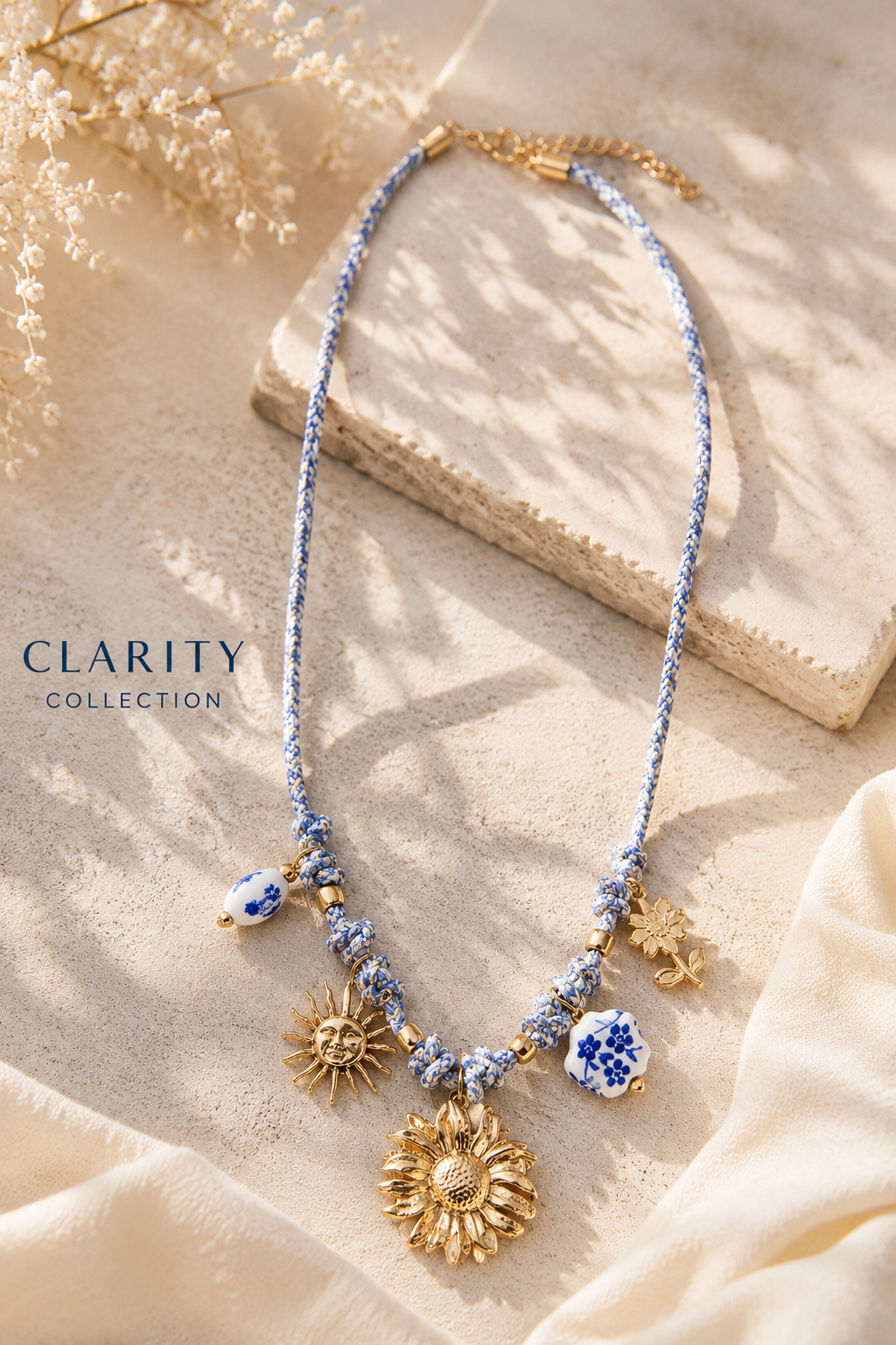 Collier - Bleu et doré