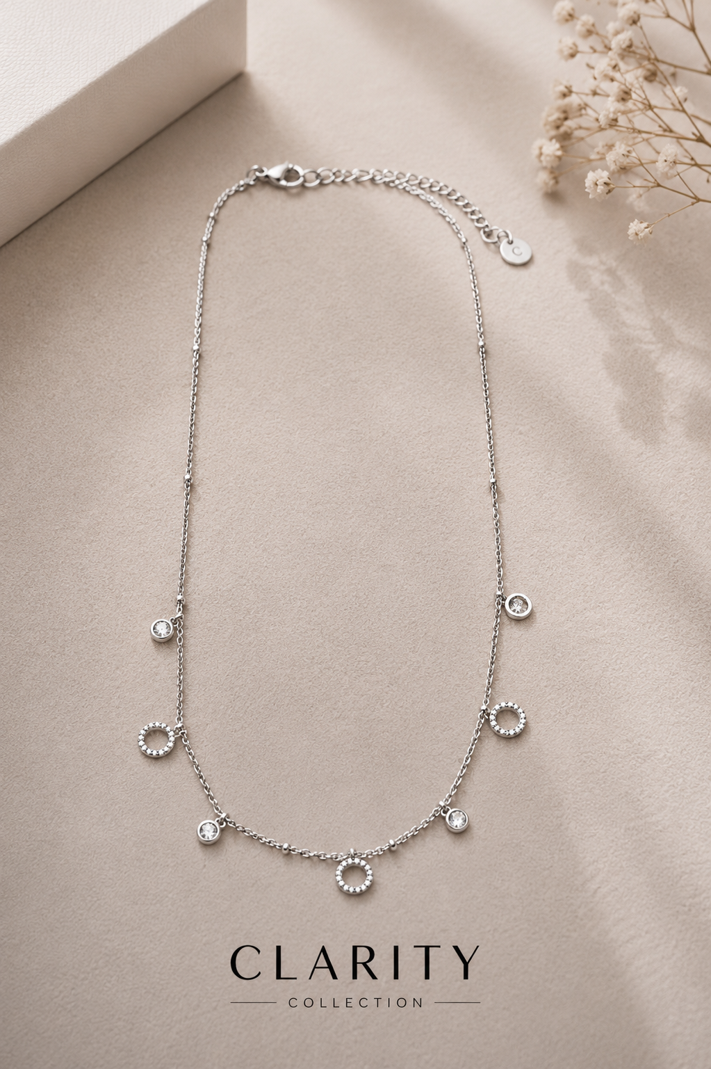 Collier - Anneaux argentés