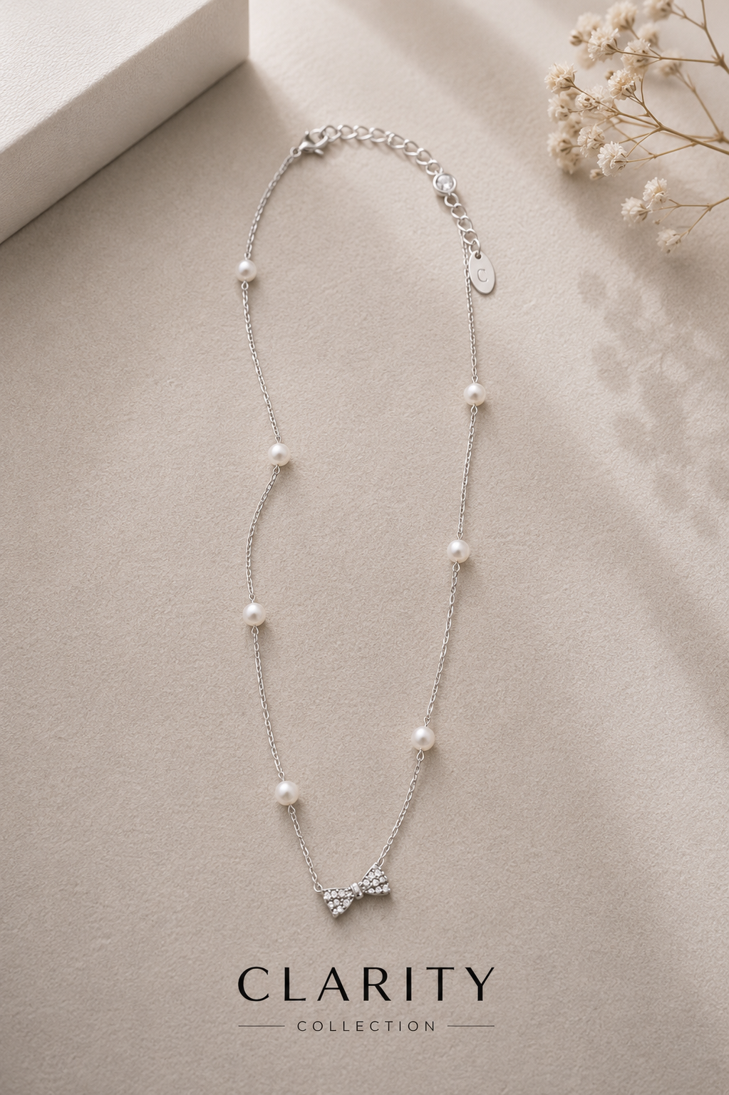 Collier - Perles et nœud papillon