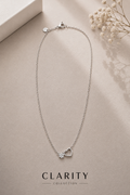 Collier - Coeur argenté
