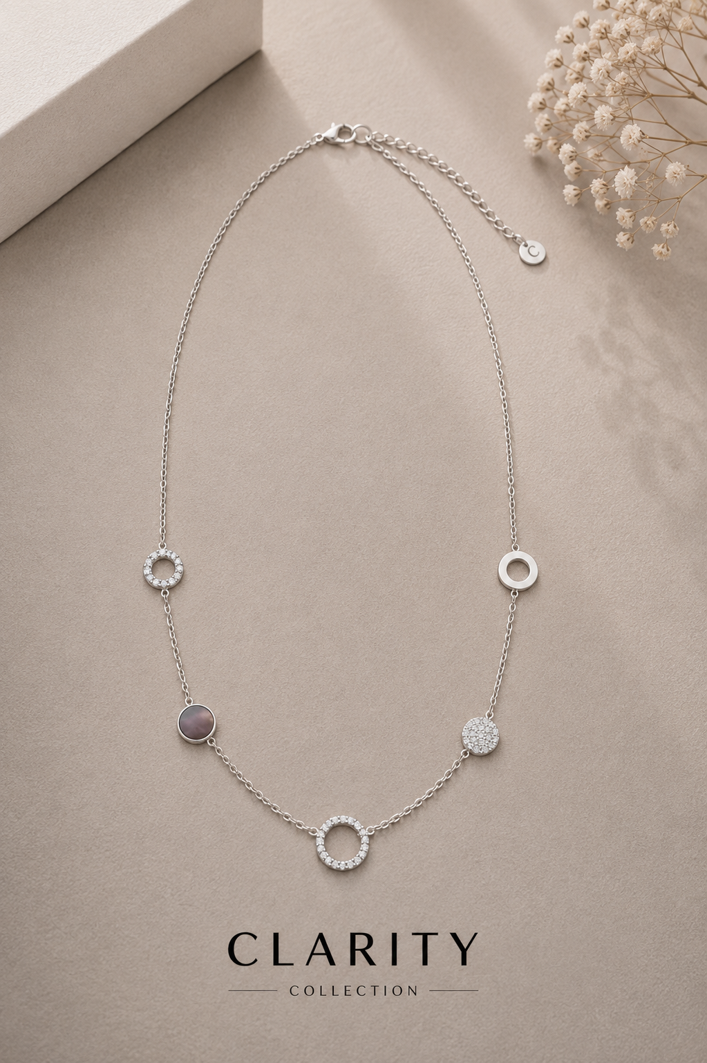 Collier - Cercles argentés