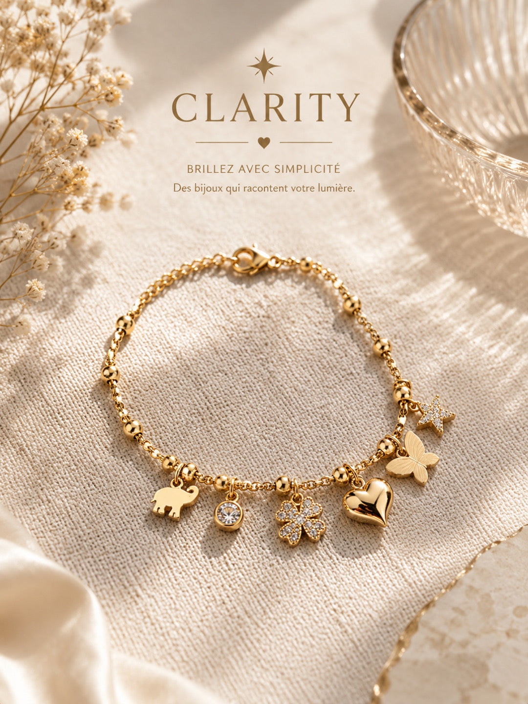 Bracelet - Breloques dorées