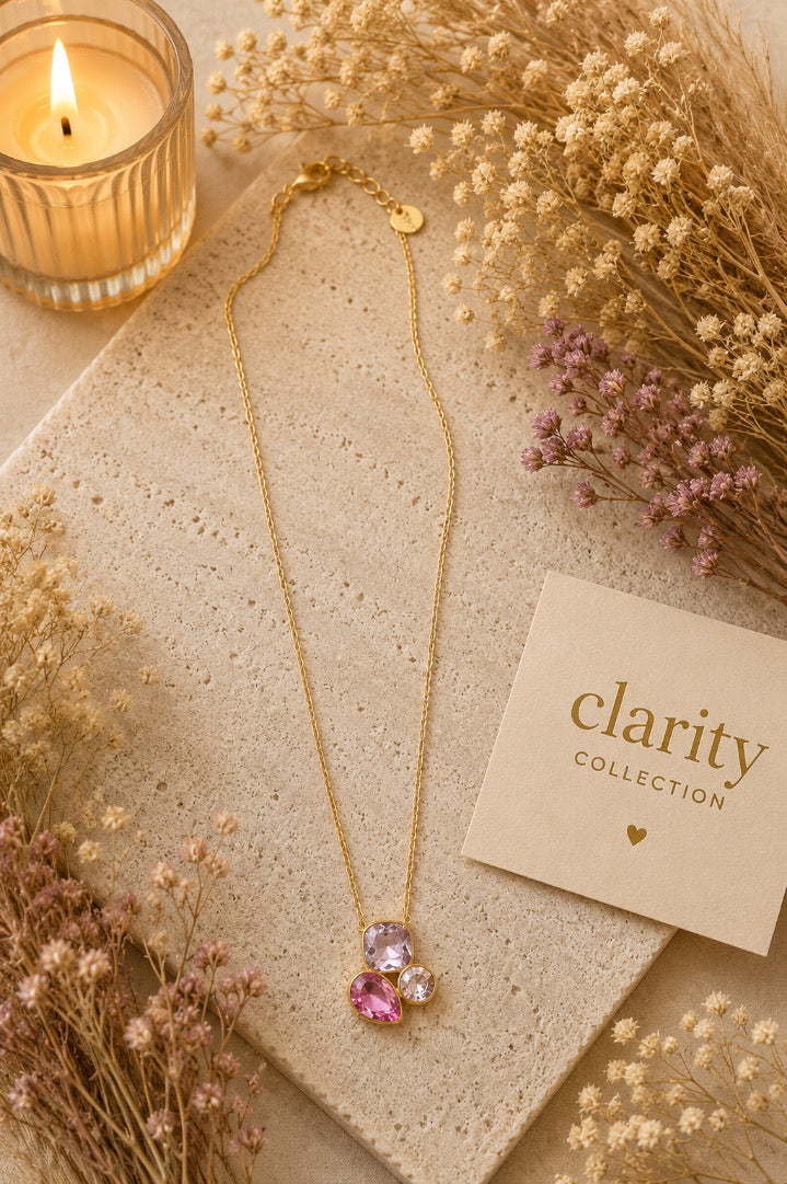 Collier - Pierres roses
