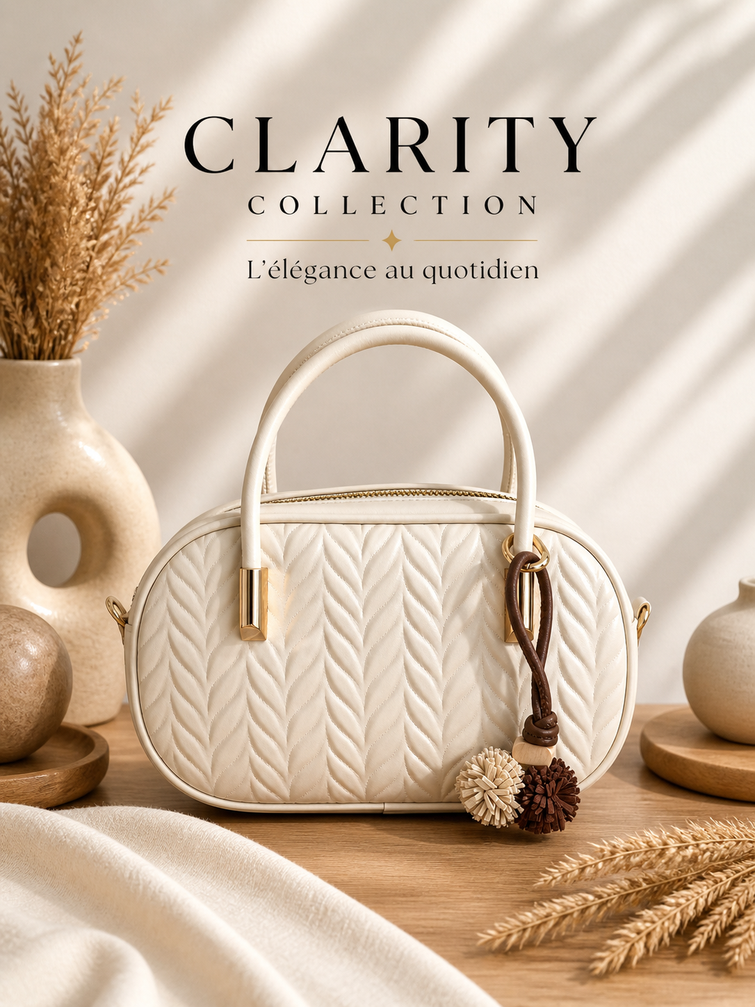 Sac à main - Orange et Blanc