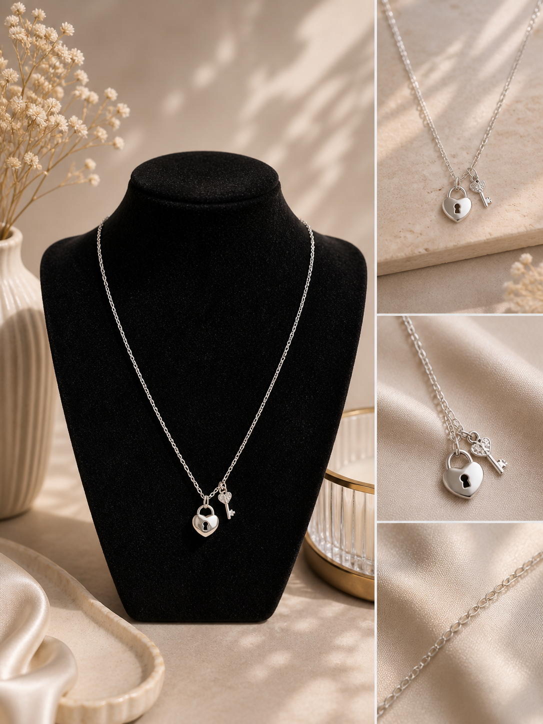 Collier - Coeur cadenas