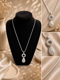 Collier - Goute d’eau argentée