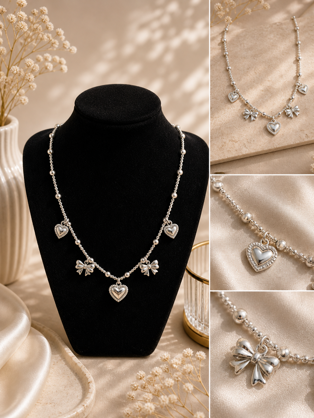 Collier - Breloques argentés