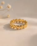 Bague - Coeurs dorés