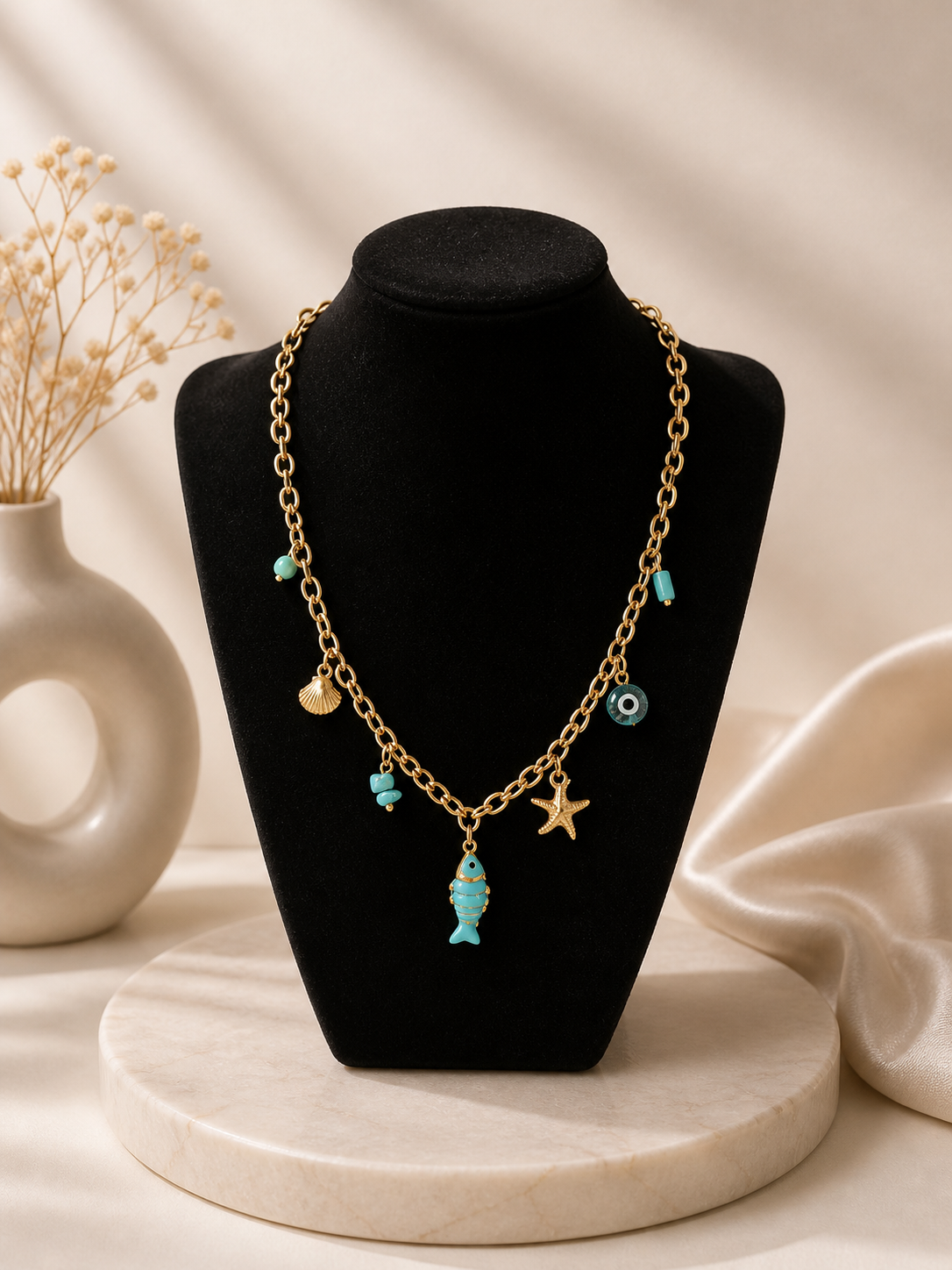 Collier - Breloques aquatiques