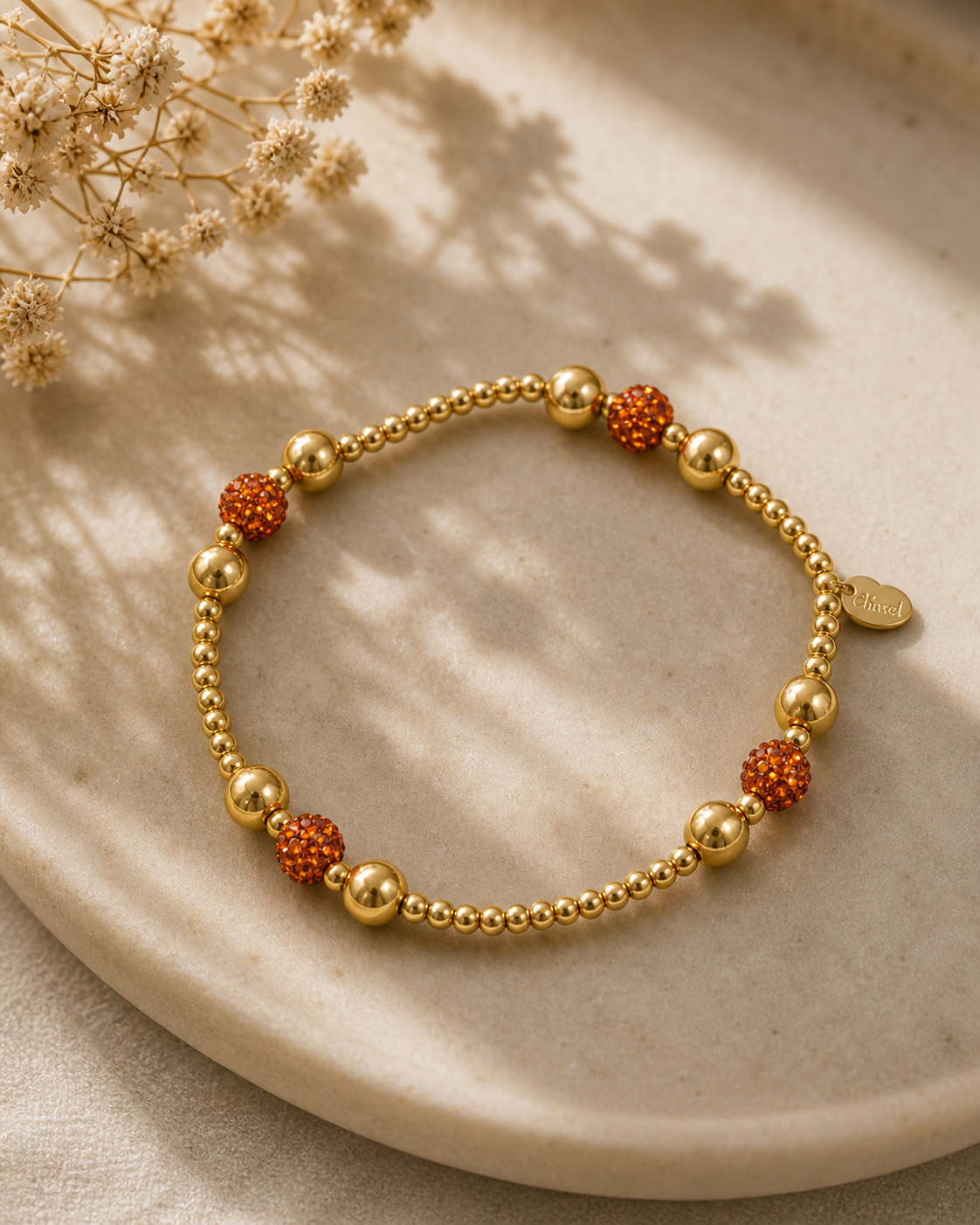 Bracelet - Pierres noirs et Rouges
