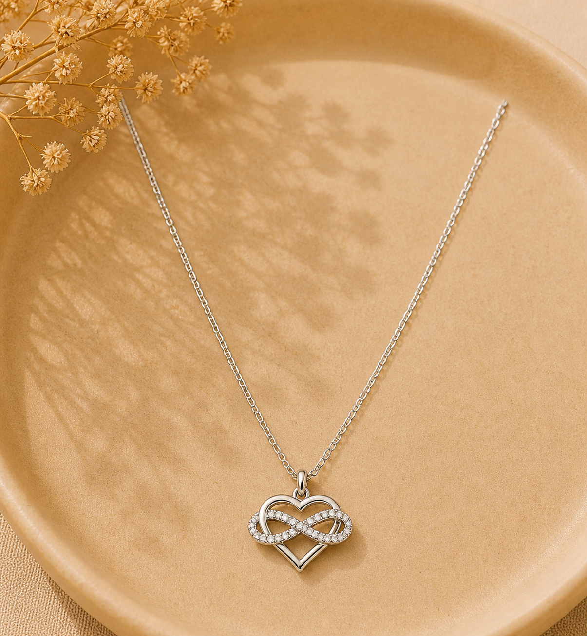 Collier - Coeur infini argenté