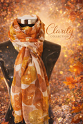 Foulard motifs orange/rouge