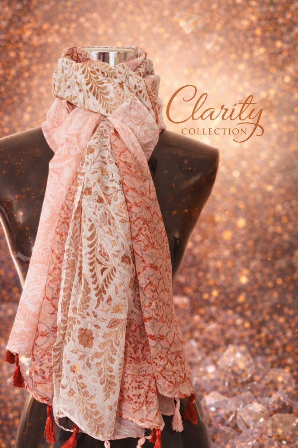 Sjaal met rozenpatroon