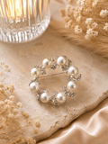 Broche argenté avec perle - Clarity Collection