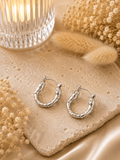 Boucles d’oreilles serpent argenté- Clarity Collection