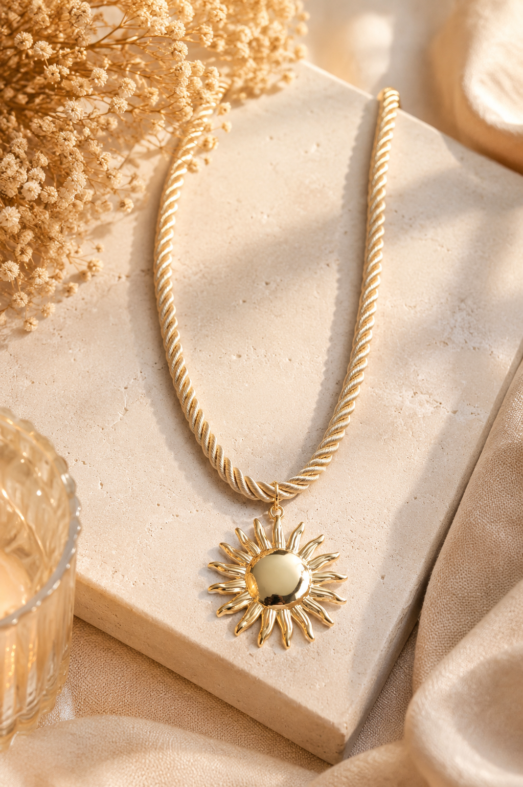 Collier tissu soleil - Clarity Collection