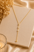 Collier forme y coeur zircon - Clarity Collection