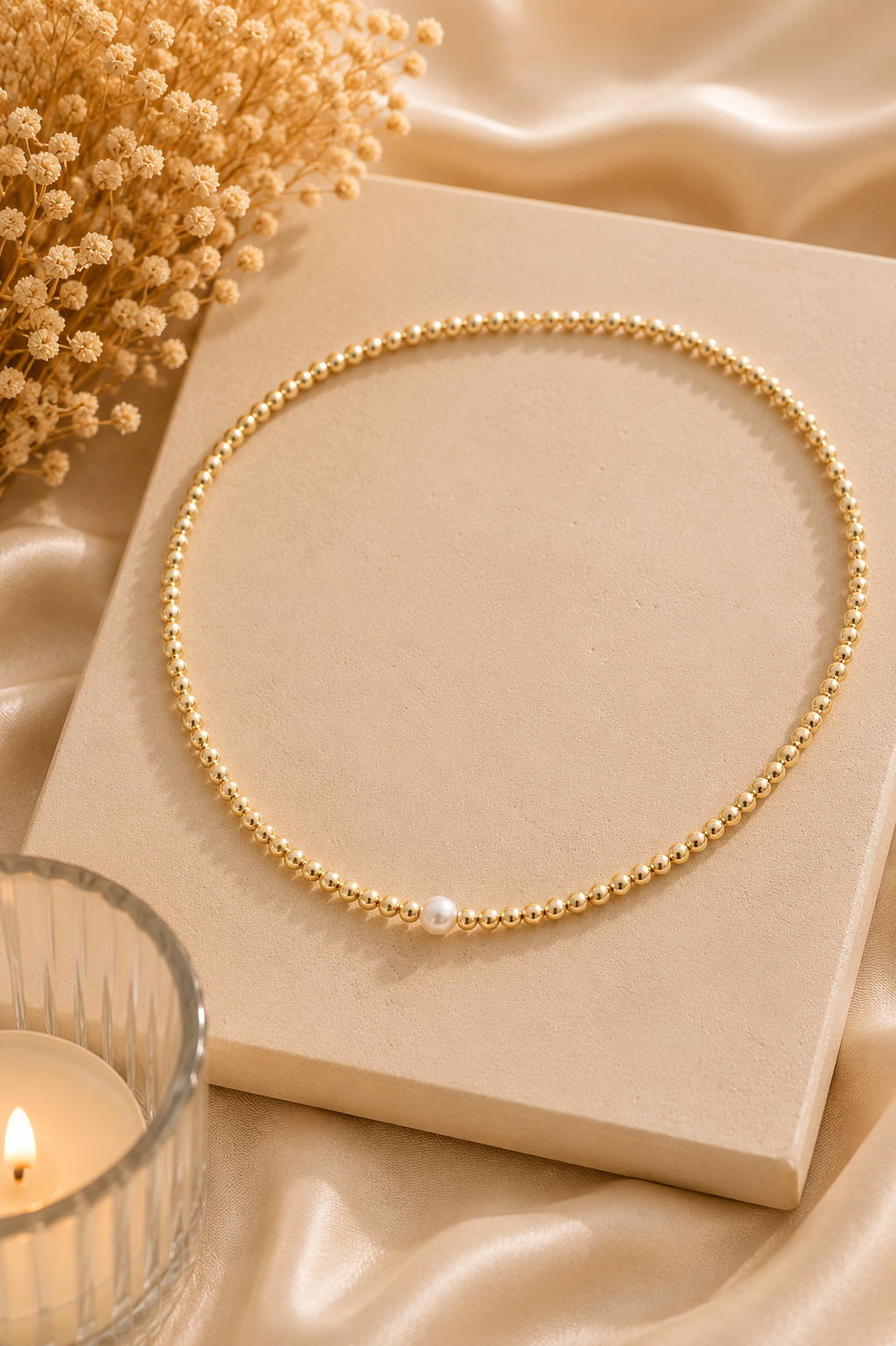 Collier doré perle - Clarity Collection