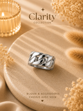 Bague argentée femme chic - Clarity Collection