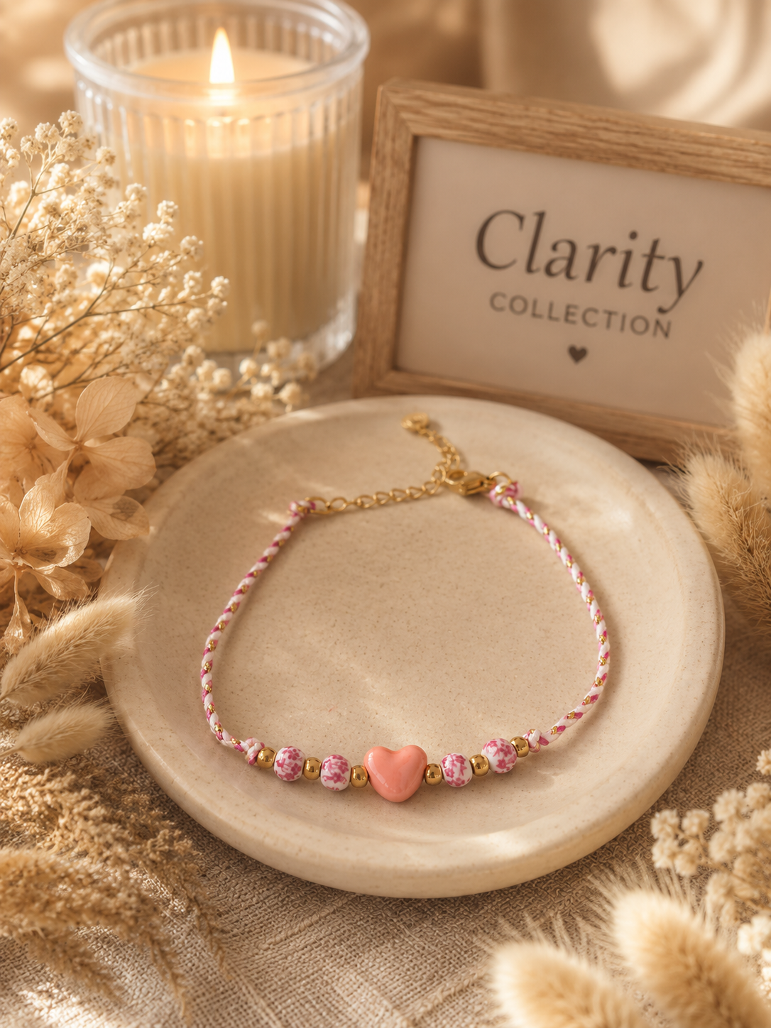 Bracelet cheville femme coeur - Clarity Collection