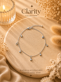 Bracelet cheville femme argenté - Clarity Collection
